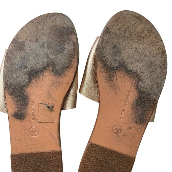 Ancient Greek Sandals EUR 41 US 10 Slide Sandals Rose Gold Casual Basic - Picture 6 of 7